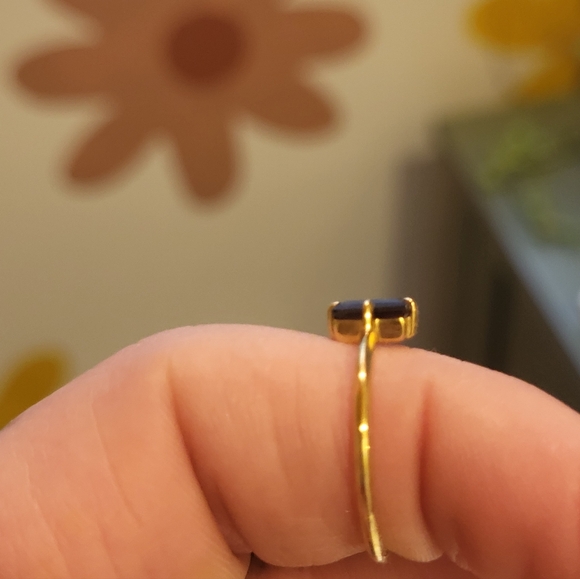 GLDN Solid Gold Grand Baguette Ring Forest Emerald Size 5 - Picture 4 of 9